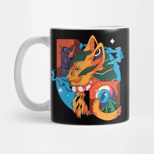 Psychedelic Samurai Cat Mug